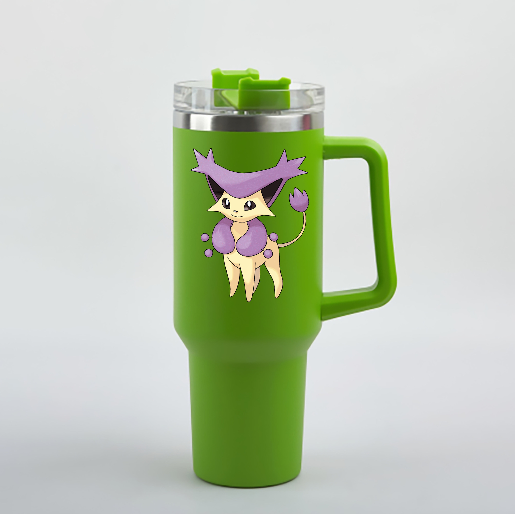 （画像用） ポケットモンスター Pokémon 1200mL車用タンブラー - クリスタルステッカー（プラスチックストロー付き）
